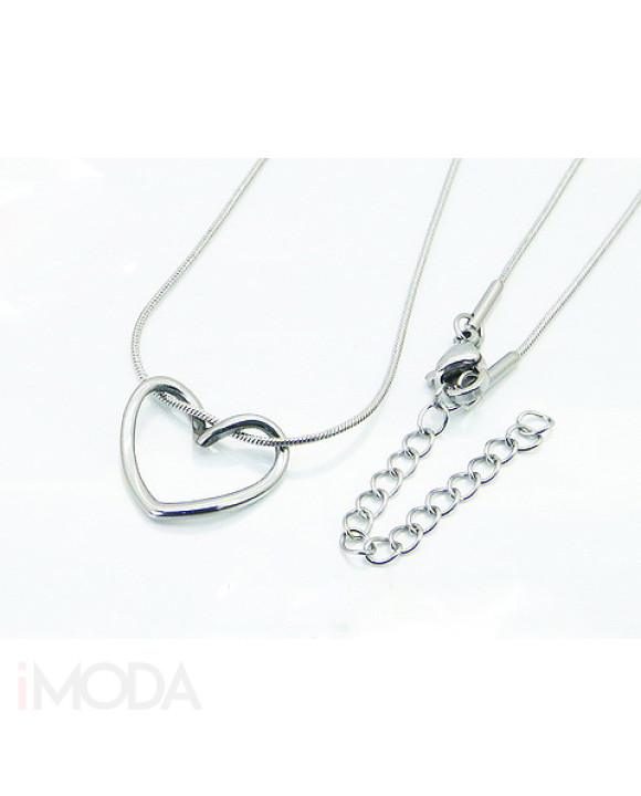 Dámsky oceľový náhrdelník srdce-321630-20