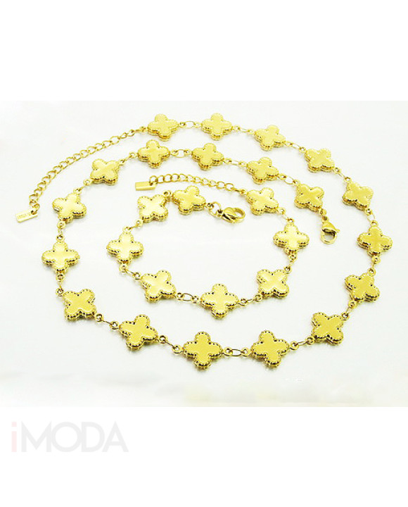 Dámska oceľová súprava pozlátená-322242-20