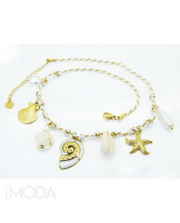 Dámsky oceľový náhrdelník s príveskami-321595-20