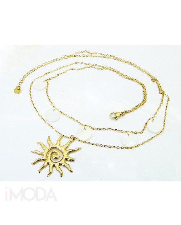 Dámsky oceľový náhrdelník s príveskami-321592-20