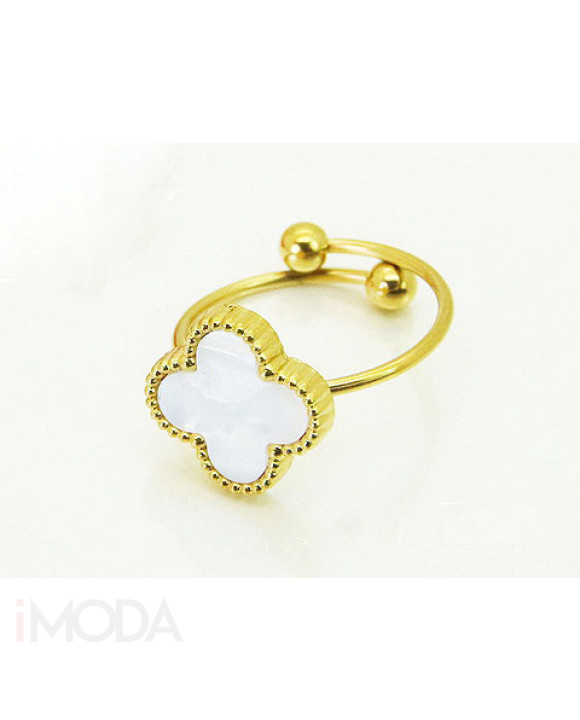 Nastaviteľný oceľový prsteň pozlátený-307155-20