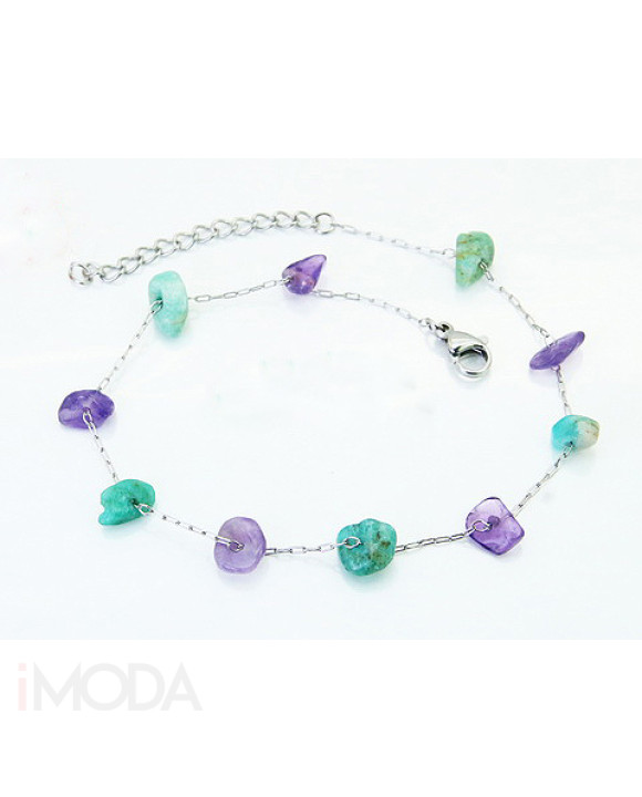 Dámsky oceľový náramok s príveskami na nohu-321902-20