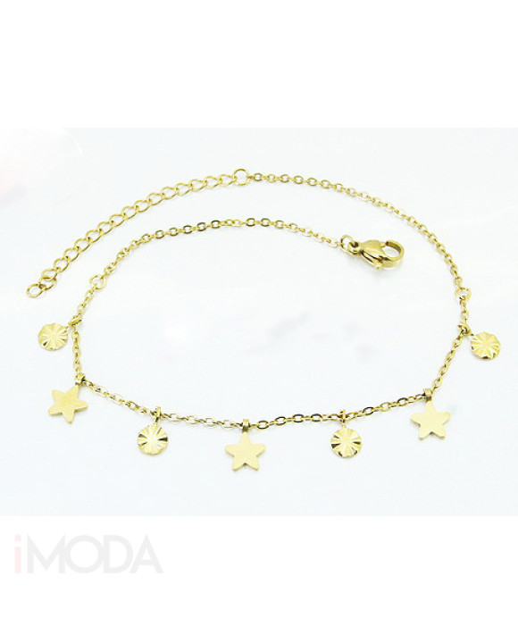 Dámsky oceľový náramok s príveskami na nohu-321903-20