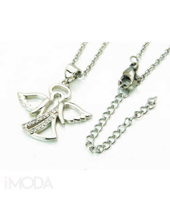 Oceľový náhrdelník Anjel-216438-20