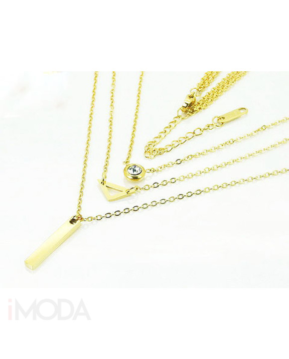 Oceľový náhrdelník vrstvený-321804-20