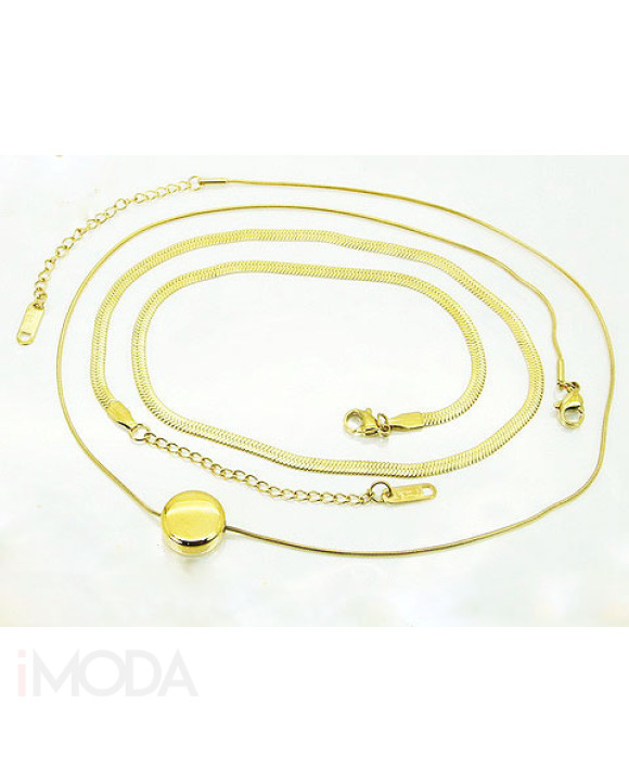 Oceľový náhrdelník dvohitý s príveskom-321796-20