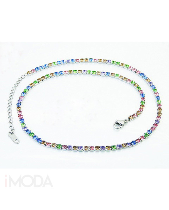 Dámsky oceľový náhrdelník kryštálový-322211-20