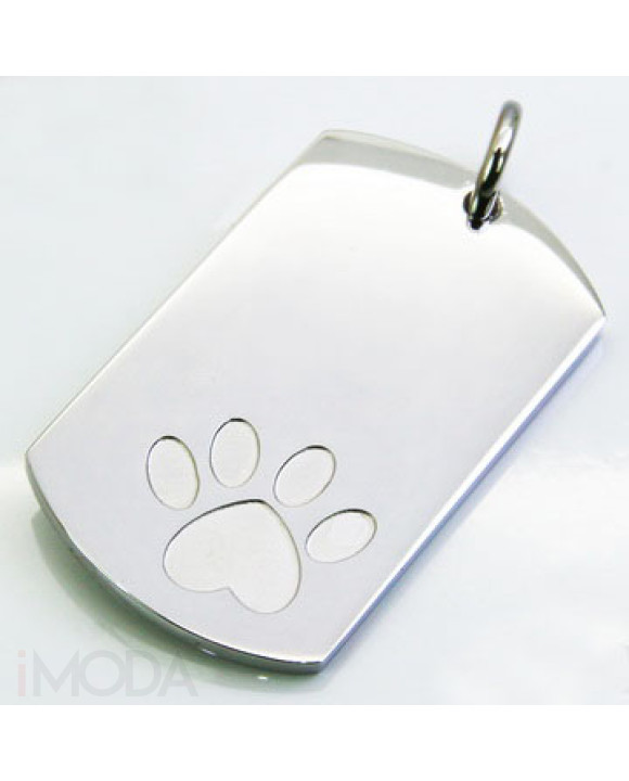 Oceľový prívesok štítok labka-193349-20