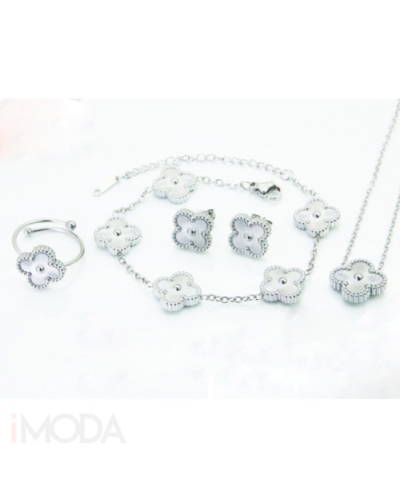 Dámska oceľová súprava s prsteňom-322226-20