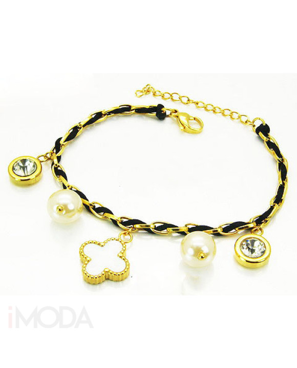 Dámsky oceľový náramok s príveskami-304039-20