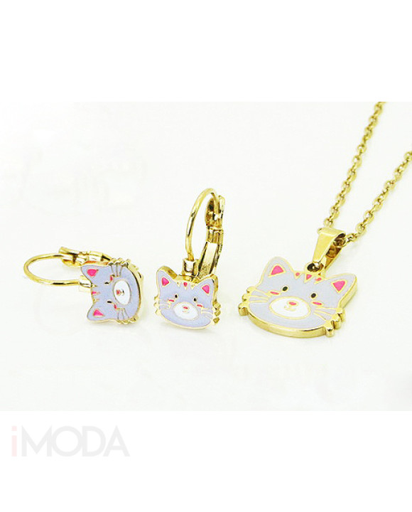 Detská oceľová súprava mačka-322338-20