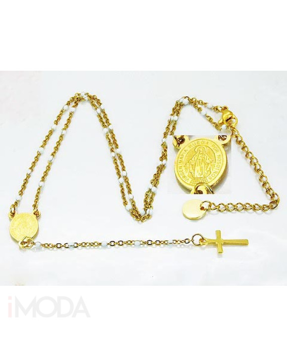 Dámsky pozlátený oceľový ruženec-281573-20