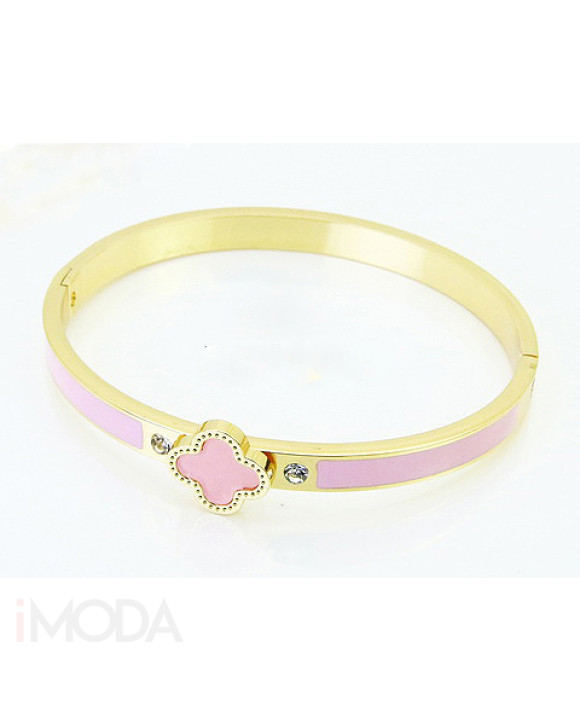 Dámsky oceľový náramok ružový-321833-20