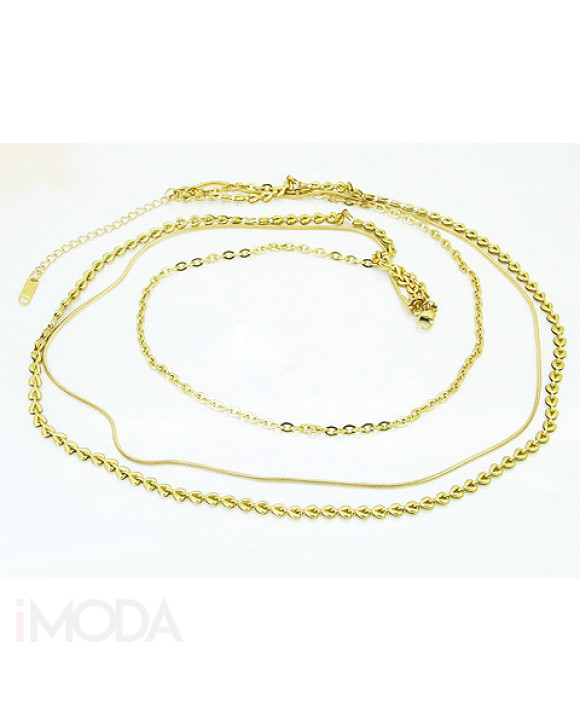 Dámsky oceľový náhrdelník trojkombinácia-321627-20