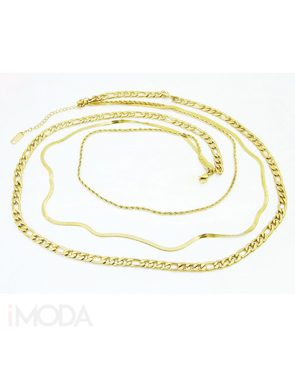 Dámsky oceľový náhrdelník trojkombinácia-321626-20