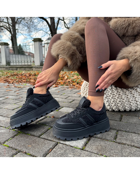 Čierne zateplené tenisky-323551-20