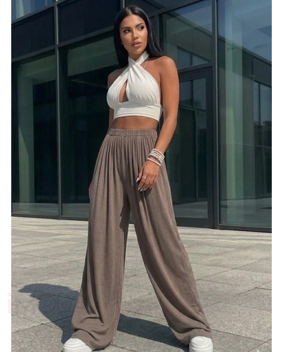 Tmavohnedé široké nohavice-317949-20