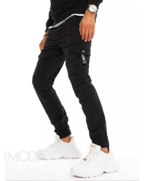 Čierne rifle s gumeným pásom-245905-20