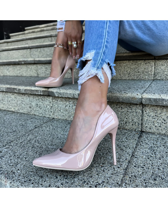 Béžové lakované lodičky-272089-20