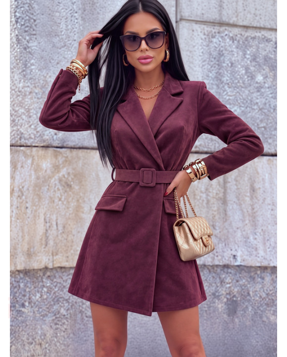 Bordo šaty s opaskom-330736-20