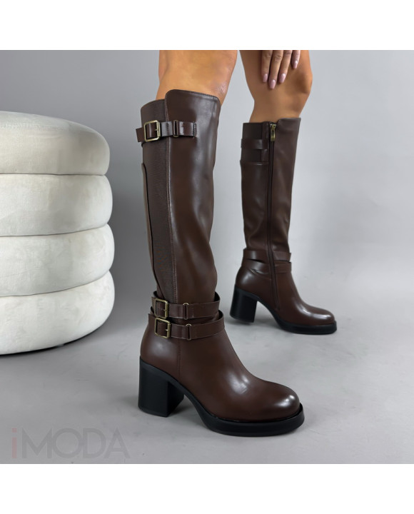 Hnedé vysoké čižmy-322824-20