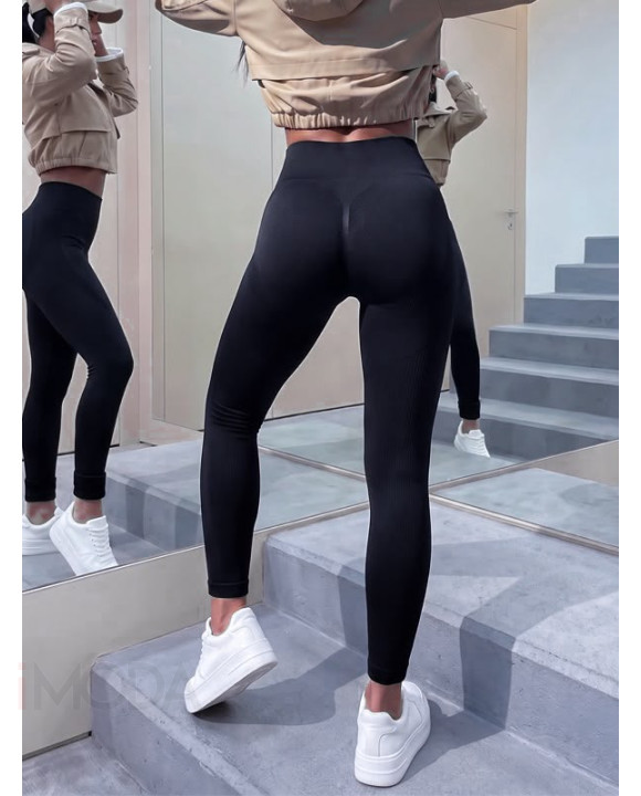Čierne push up jemne zateplené legíny-330806-20