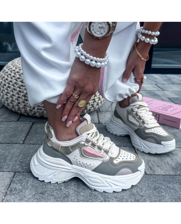 Béžovo-zelené tenisky-327510-20