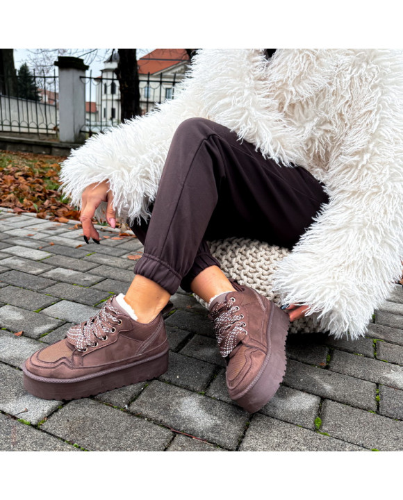 Hnedé zatepelené tenisky-323572-20