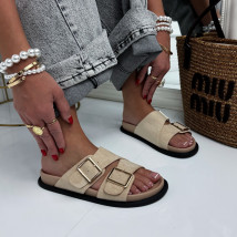 Béžové semišové šľapky-326788-03