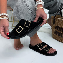 Čierne semišové šľapky-326781-01