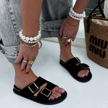 Čierne semišové šľapky-326781-01