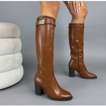Hnedé vysoké čižmy-323333-02