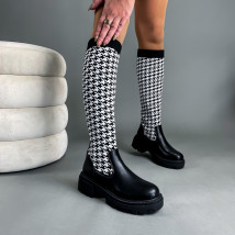 Čierno-biele vysoké čižmy-278427-03