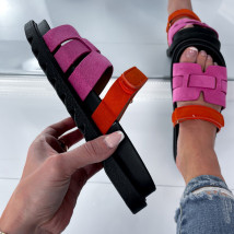 Fuchsiovo-oranžové šľapky-300704-04