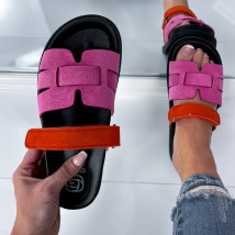 Fuchsiovo-oranžové šľapky-300704-04