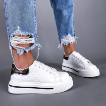 Biele štýlové tenisky s potlačou-260331-026