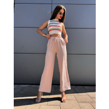 Béžové mušelínové nohavice-305783-08