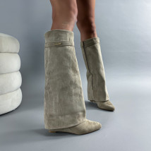 Svetlohnedé vysoké čižmy-309677-04