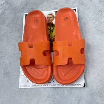 Oranžové gumené šľapky-317142-07