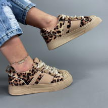 Hnedé tenisky s leopardím vzorom-315503-08