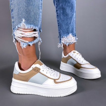 Biele štýlové tenisky na platforme-260565-011