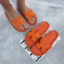 Oranžové gumené šľapky-317142-07