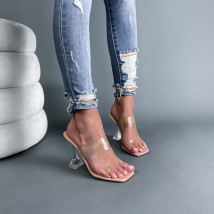 Béžové transparentné sandále-284788-01