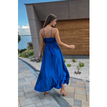 Modré dlhé saténové šaty-262543-014