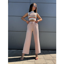 Béžové mušelínové nohavice-305783-08