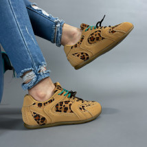 Hnedé tenisky s leopardím vzorom-314358-06