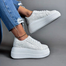 Biele čipkované tenisky-317474-09