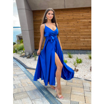 Modré dlhé saténové šaty-262543-014