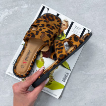 Hnedé šľapky s leopardím vzorom-317376-016