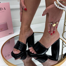 Čierne šĺapky s hrubým opätkom-320591-09